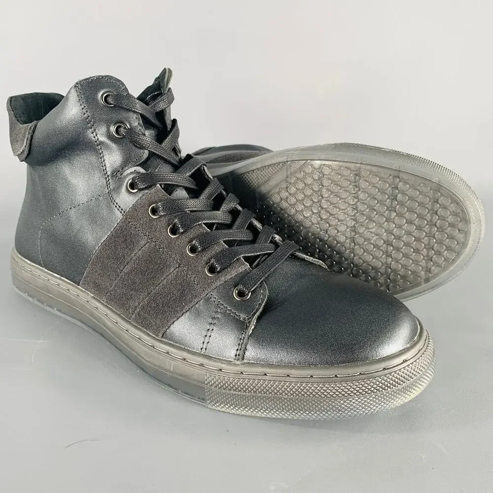 BADGLEY MISCHKA Size 10 Teddy Black Leather Sneakers